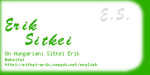 erik sitkei business card